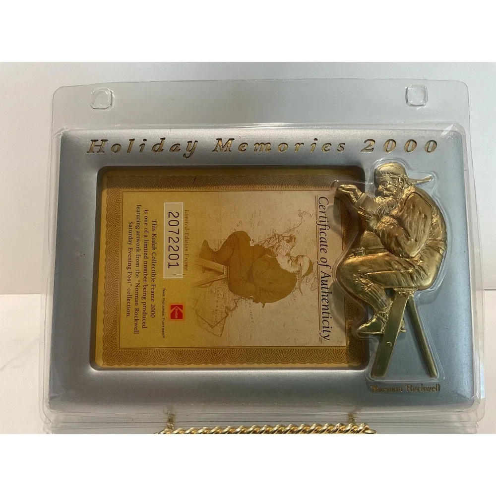 Kodak‎ Holiday Memories 2000 Norman Rockwell Santa Collectible Picture Frame New